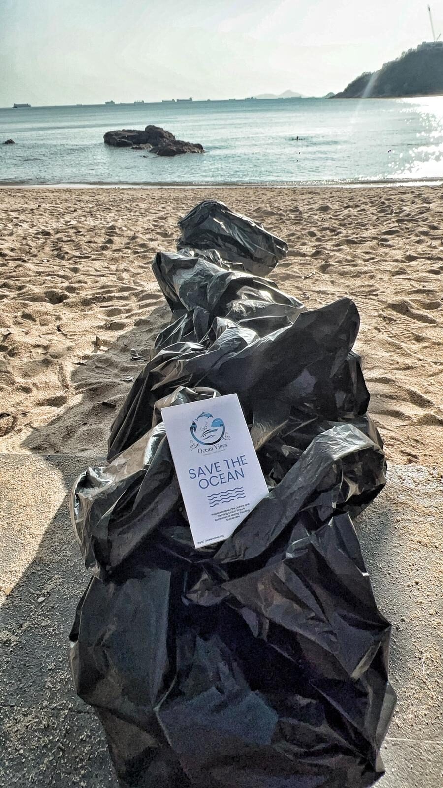OceanVines leaflet handed out at a beach cleanup