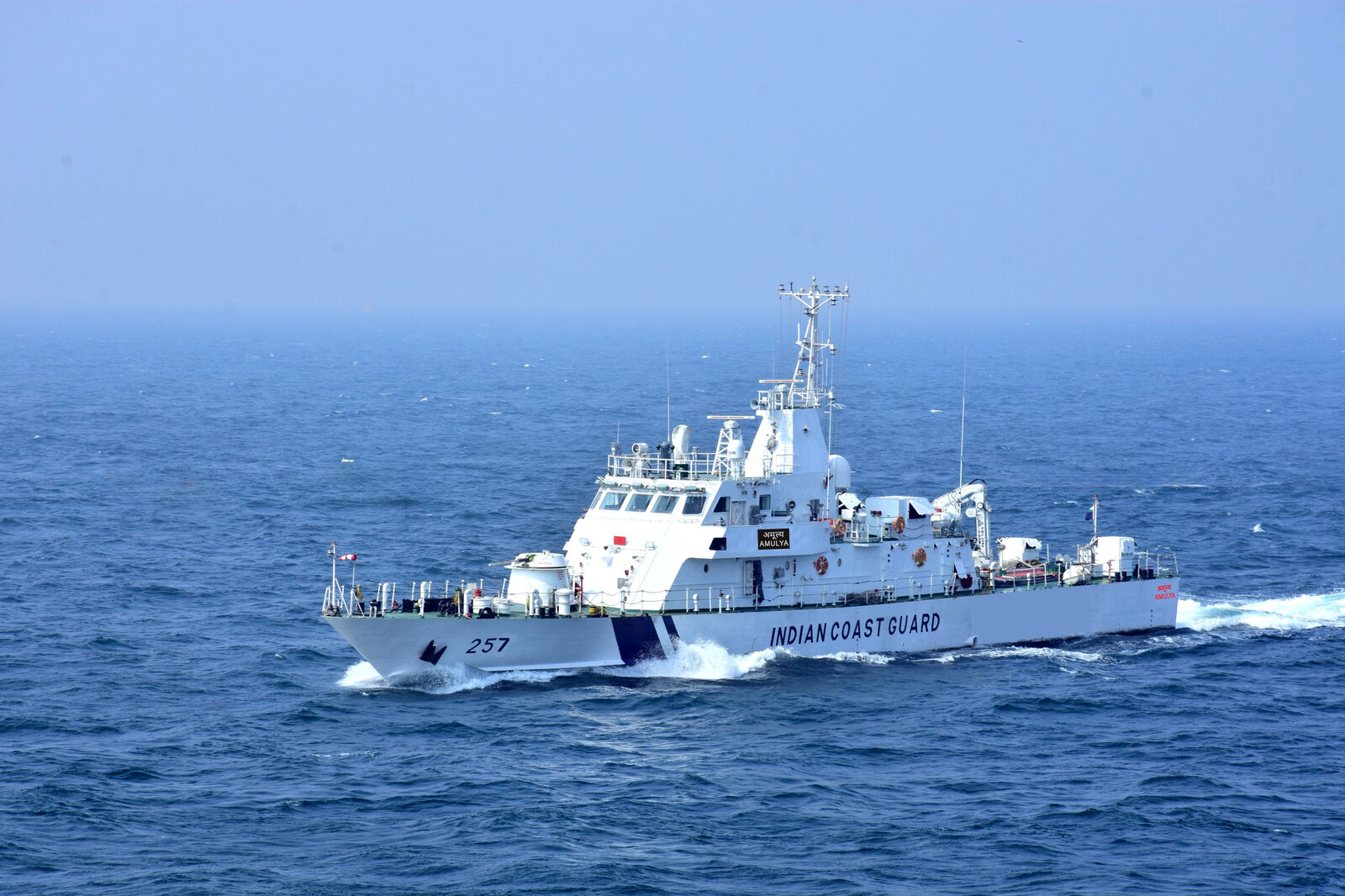 A patrol vessel at sea — a reminder that ocean rules only matter when they are enforced