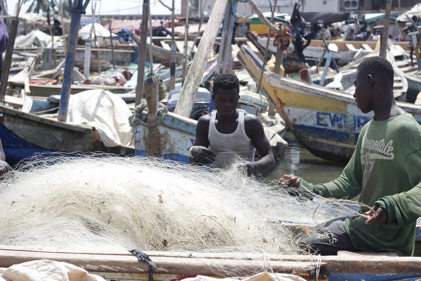 Ghanaian fishermen at work — Ghana is among the sixteen first signatories of the Mombasa Declaration on Fisheries Transparency