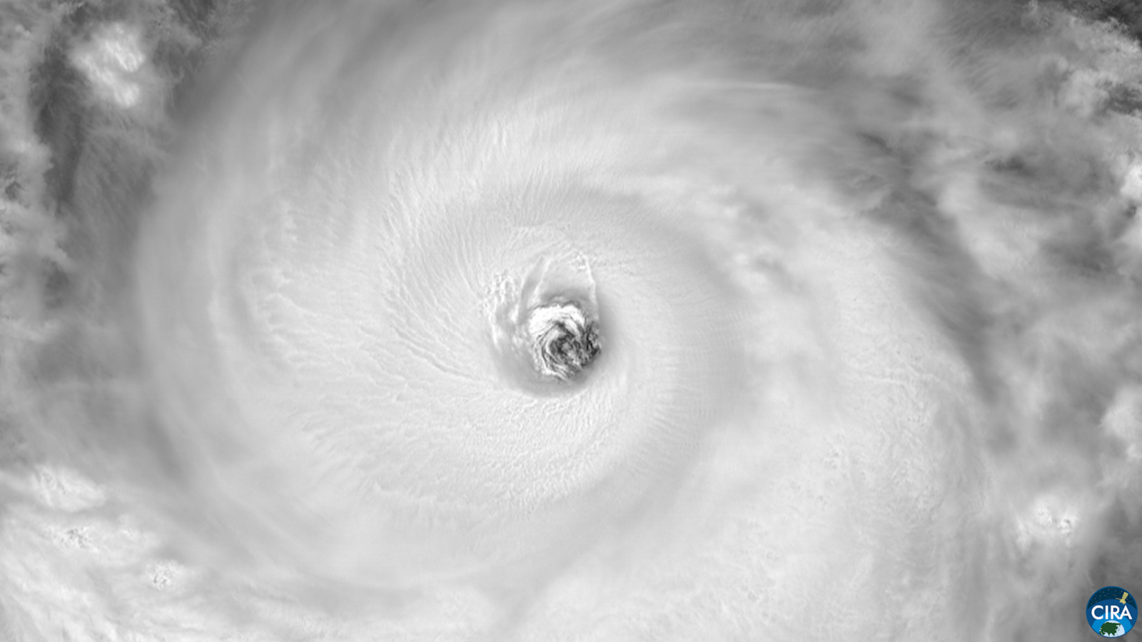 Satellite view of Super Typhoon Bavi (Himawari imagery)